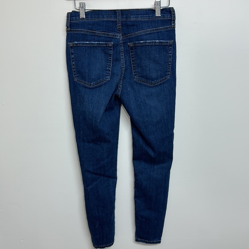 Free People High Waisted Distressed Skinny Jeans Size 28 - Picture 4 of 5